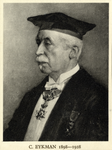 104570 Portret van C. Eijkman, geboren 1858, hoogleraar in de geneeskunde aan de Utrechtse hogeschool (1989-1928), ...